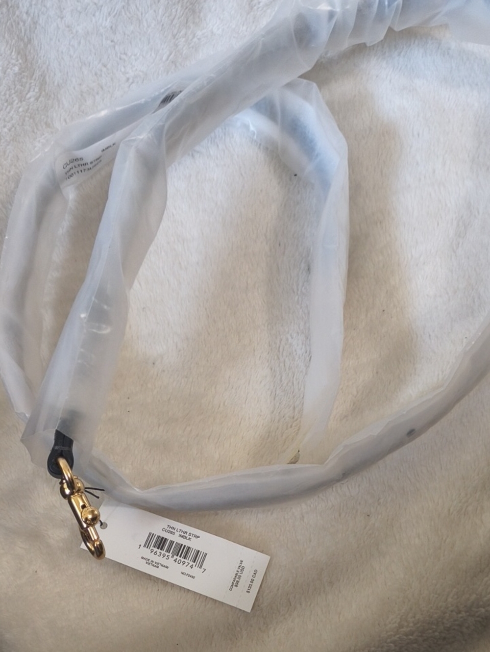Coach Gold Accent Shoulder Strap for Women Slim Strap